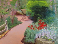 thumbnail image of painting "Garden Path at Sayen"