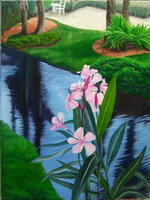 thumbnail image of painting "Hibiscus on the Waterway"