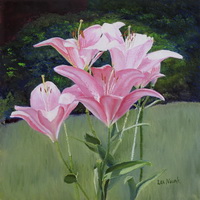 thumbnail image of painting "Lilies at Dad's House"