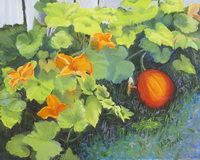 thumbnail of painting "Pumpkin Flowers"