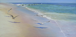 thumbnail image of painting "Racing Seagulls"