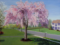 thumbnail image of painting "Spring in Suburbia"