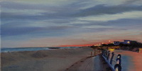 thumbnail image of painting "Sunset on the Boardwalk"