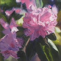 photo of painting of rhododendron